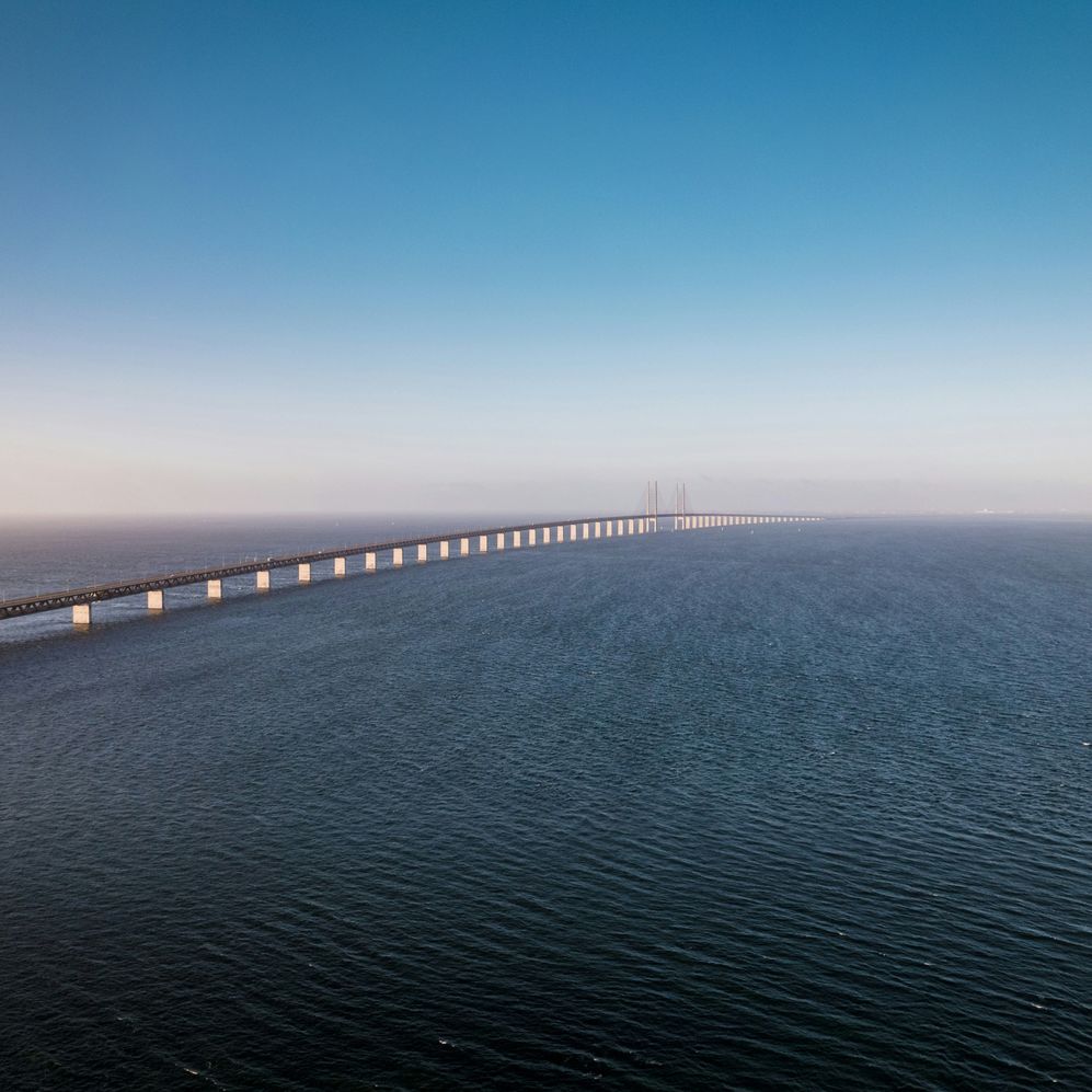 Øresund Bridge connecting Sweden and Denmark